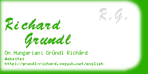 richard grundl business card
