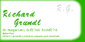 richard grundl business card